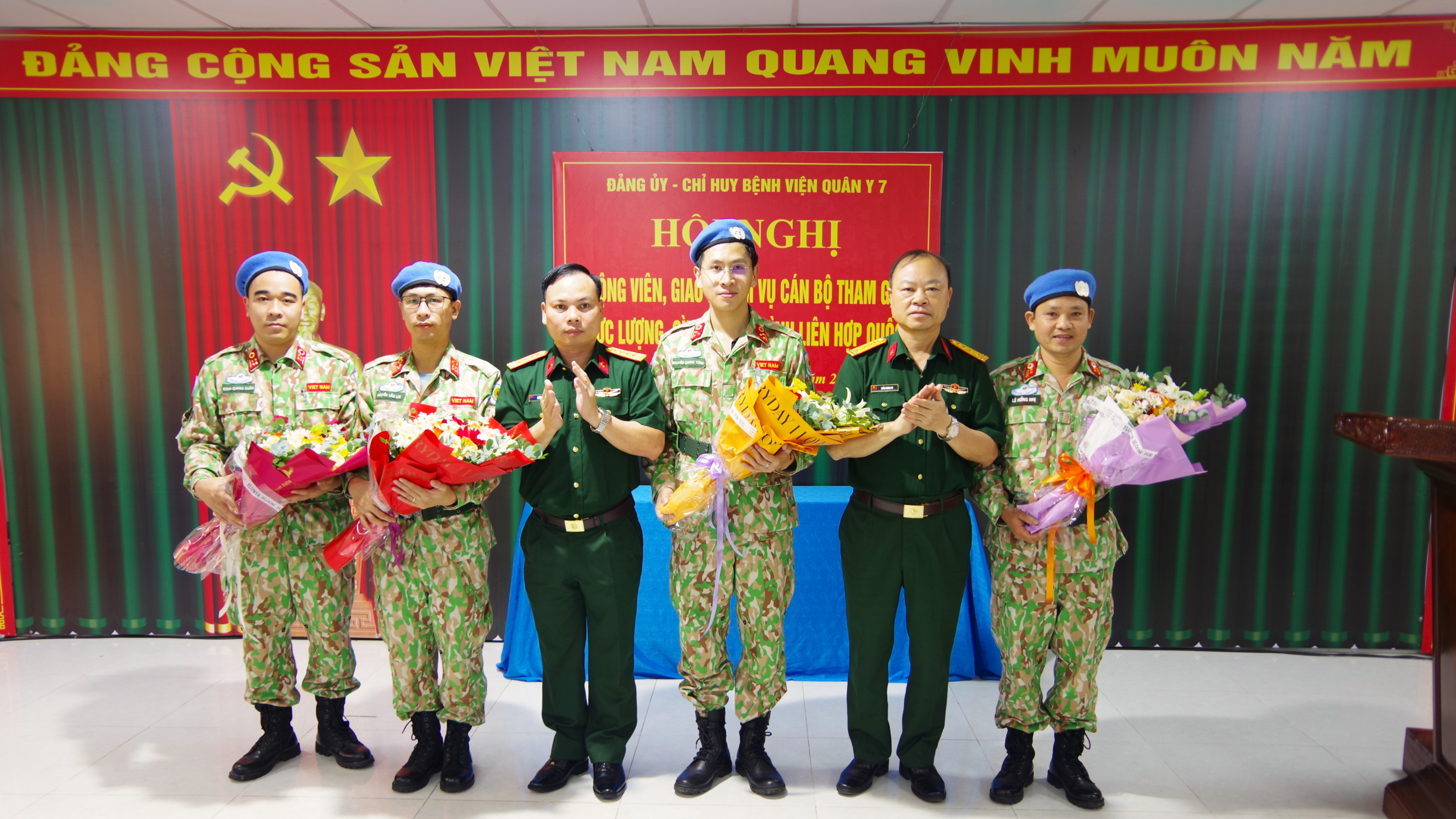 Bệnh viện quân y 7 động viên và giao nhiệm vụ cho cán bộ tham gia lực lượng gìn giữ hòa bình Liên hợp quốc